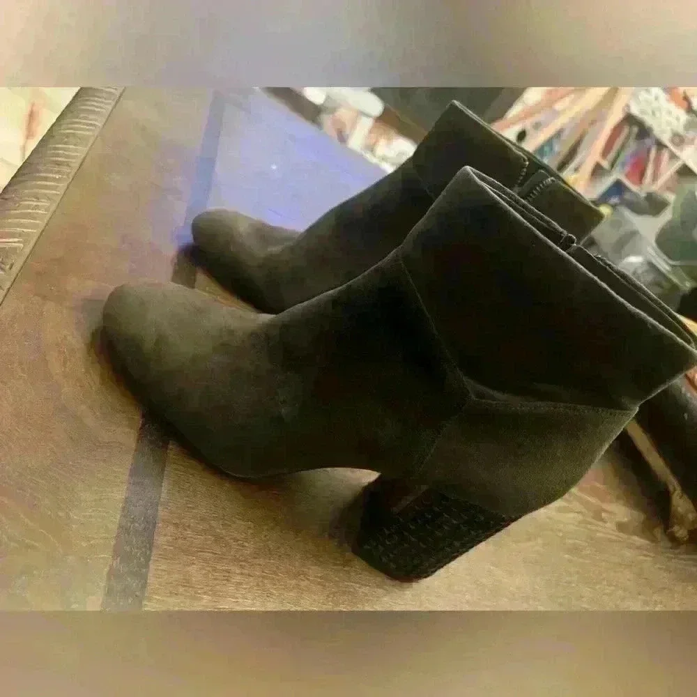 Michael Kors Boots Womens Arabella Ankle Booties Heels Green Suede Zip Size 9.5